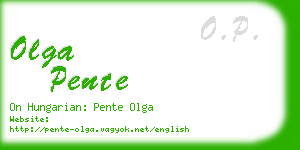 olga pente business card